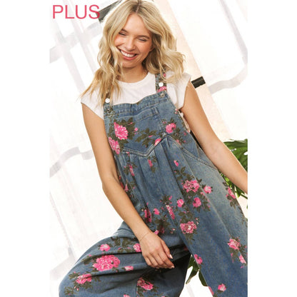 Sweet Generis - VINTAGE FLORAL PRINT COTTON TWILL OVERALL ROMPER