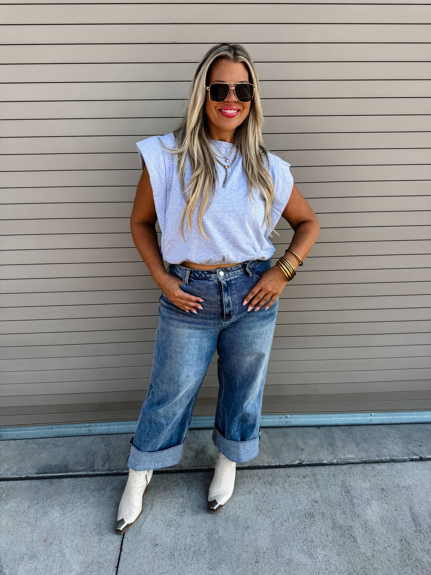 IVORY-STEVIE CAP SLEEVE TOP