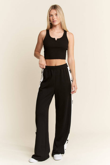JADE BY JANE -STAR STRIPED SWEATPANTS
