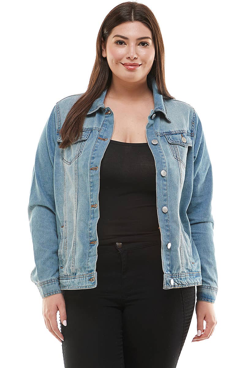 Veracci - Curvy Original Trucker Denim Jacket