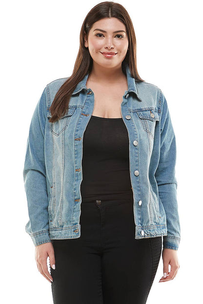 Veracci - Curvy Original Trucker Denim Jacket