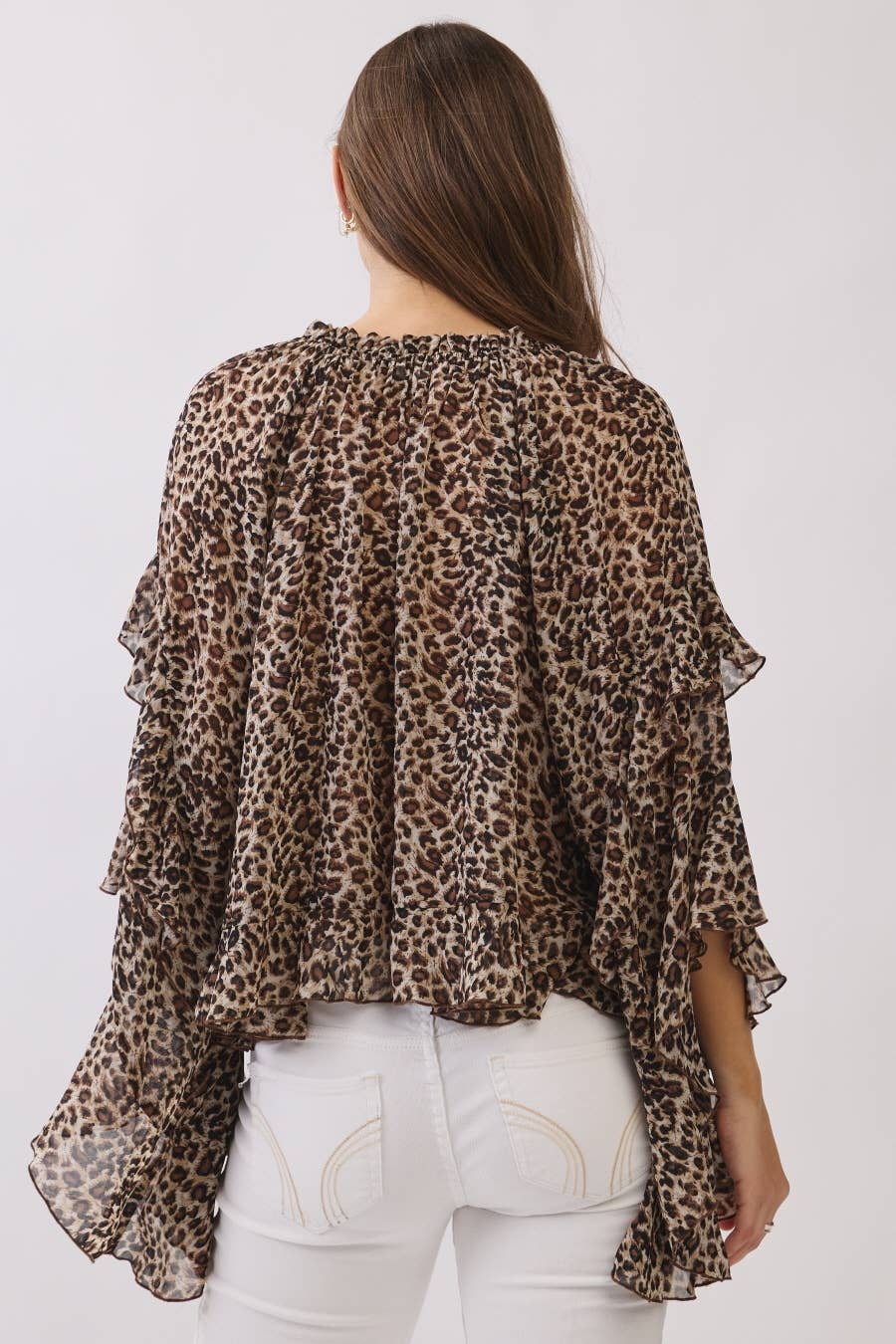 Oddi - Leopard Printed Chiffon Blouse