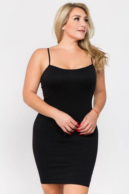 Yelete - Solid Seamless Long Cami Top/Dress