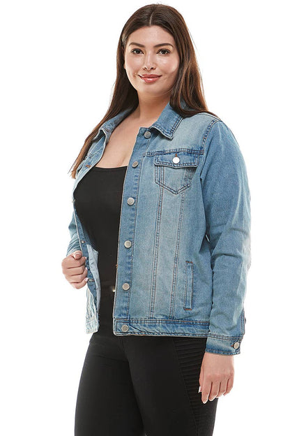 Veracci - Curvy Original Trucker Denim Jacket
