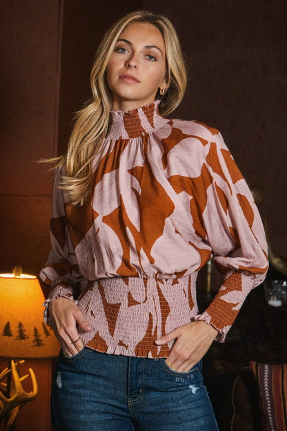 Oddi - Abstract Printed Batwing Blouse