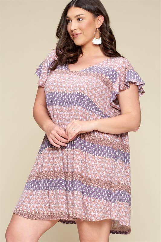 Pink Floral Babydoll Dress