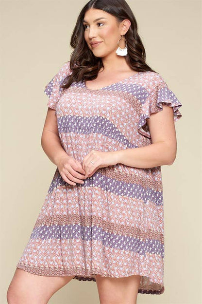 Pink Floral Babydoll Dress