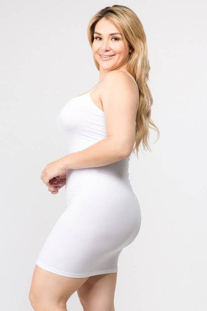 Yelete - Solid Seamless Long Cami Top/Dress