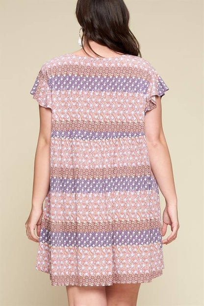 Pink Floral Babydoll Dress