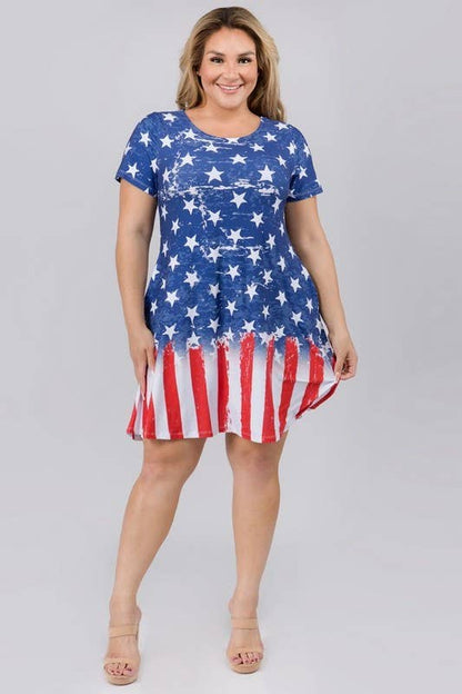 Yelete - American Flag Dress with Pockets