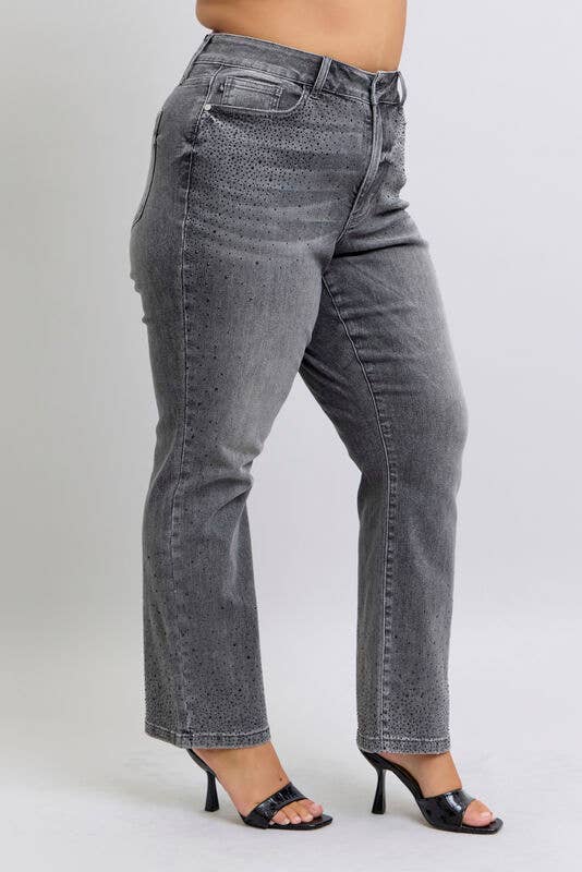 Judy Blue Jeans - HW Rhinestone Straight