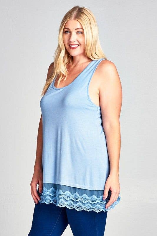 Apple Green Lace Extender Tunic Top