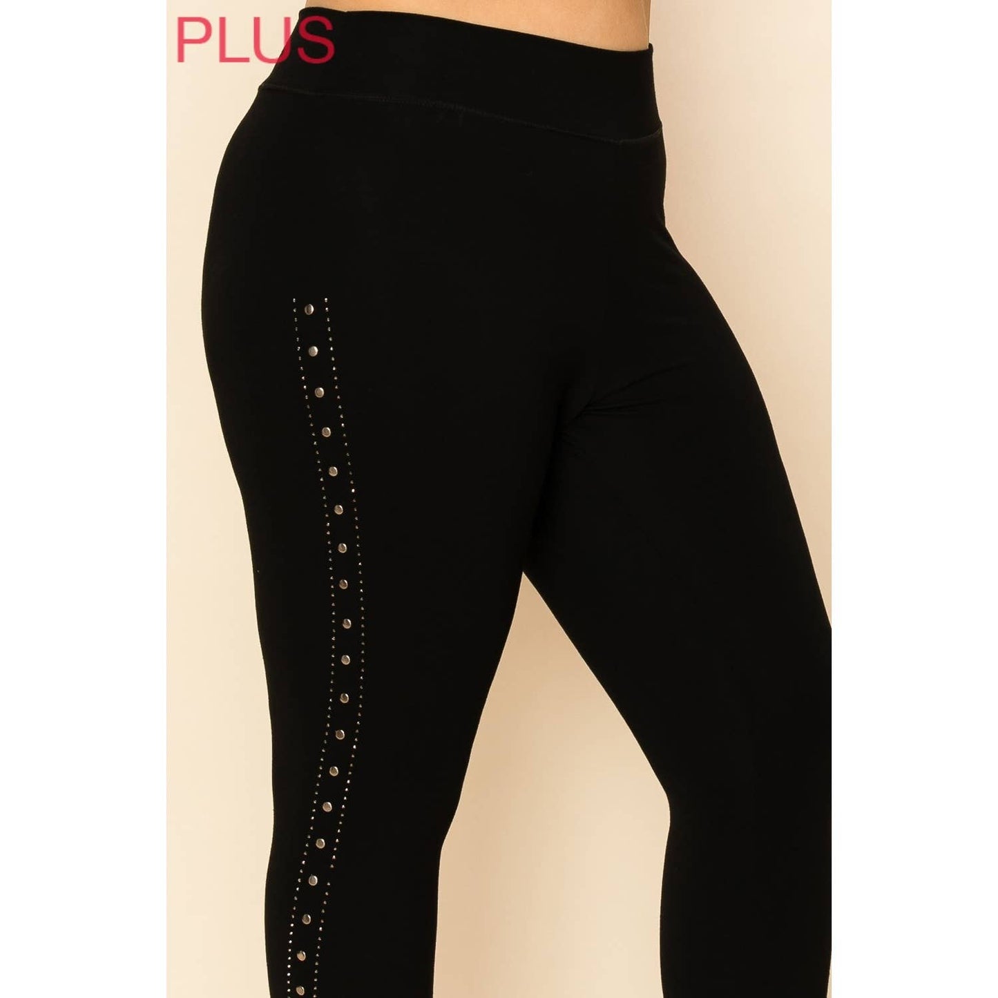 VOCAL - CURVY STUDS ON THE SIDE LEGGINGS