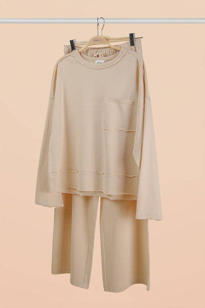 The Curvy Ecru Mineral Washed Set