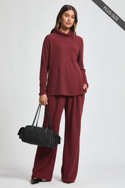 The Curvy Wine 3-Piece Cozy Lounge Set