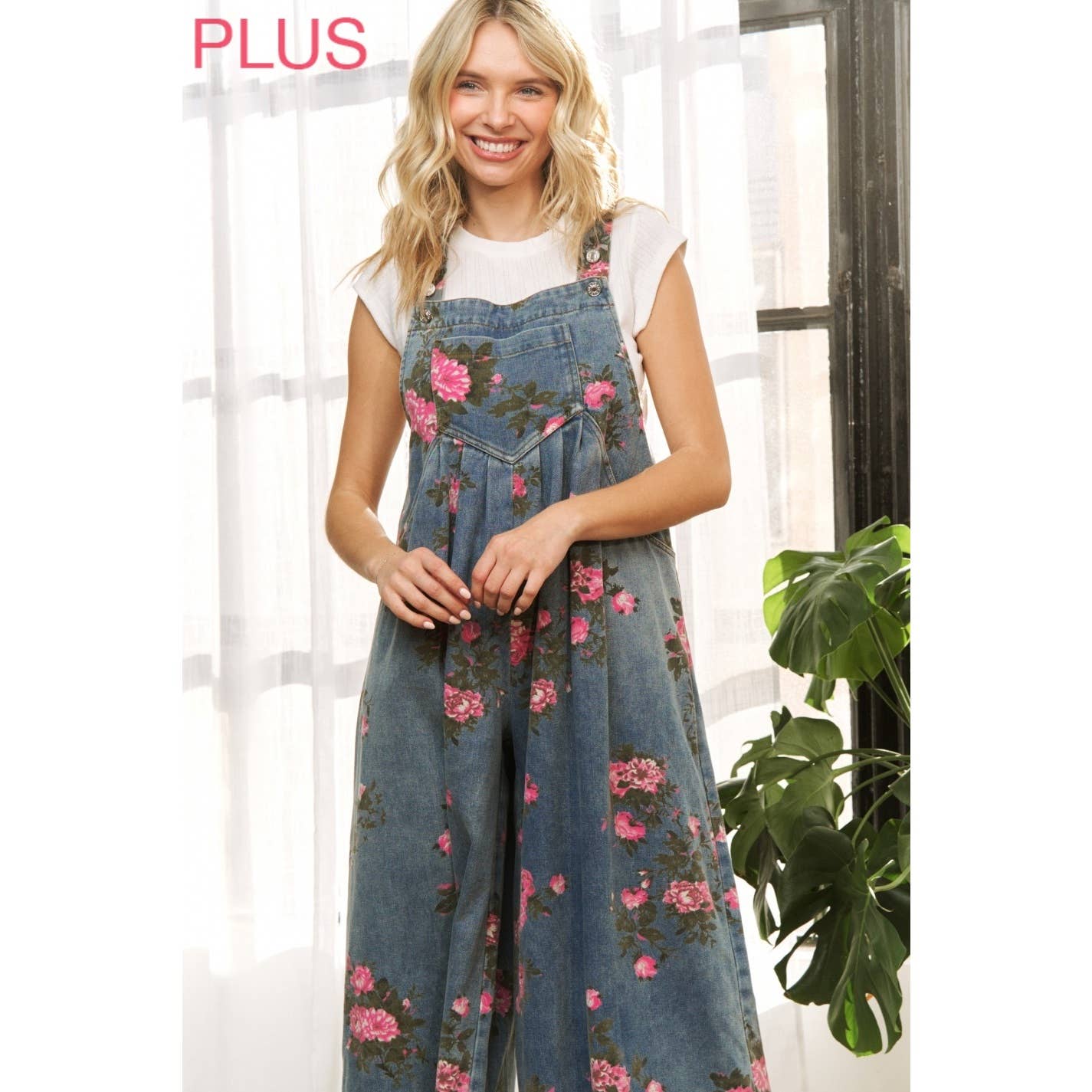 Sweet Generis - VINTAGE FLORAL PRINT COTTON TWILL OVERALL ROMPER
