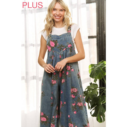 Sweet Generis - VINTAGE FLORAL PRINT COTTON TWILL OVERALL ROMPER