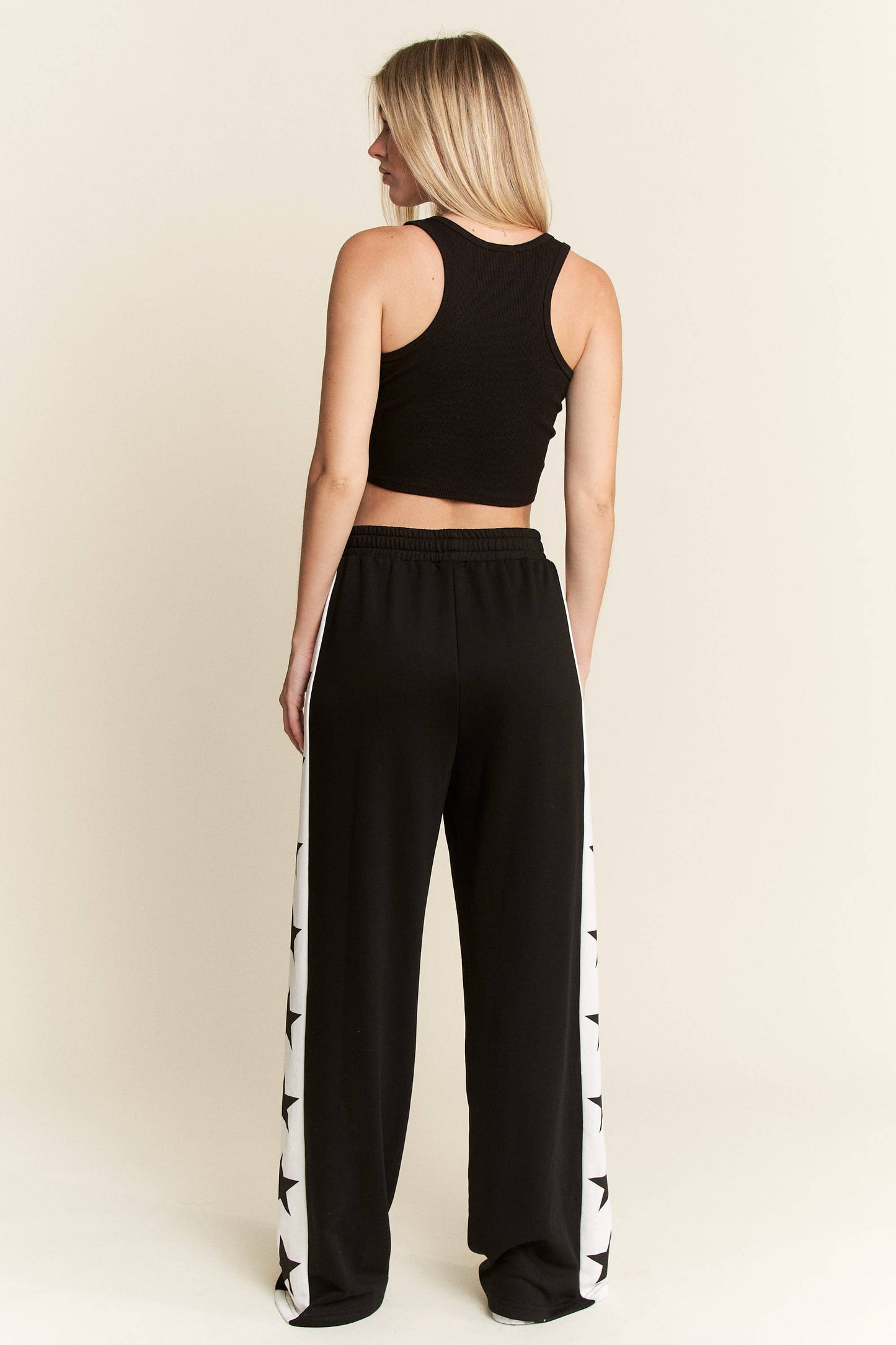JADE BY JANE -STAR STRIPED SWEATPANTS
