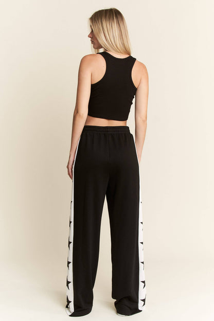 JADE BY JANE -STAR STRIPED SWEATPANTS