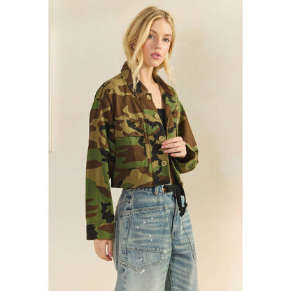 Veveret - Camo Sequins Contrast Jacket