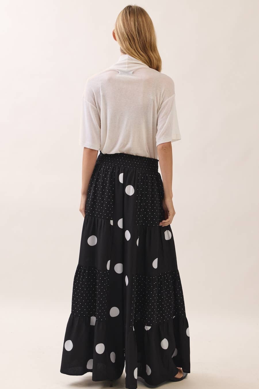Oddi -Polka Dot Tiered Palazzo Pants