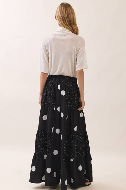 Oddi -Polka Dot Tiered Palazzo Pants