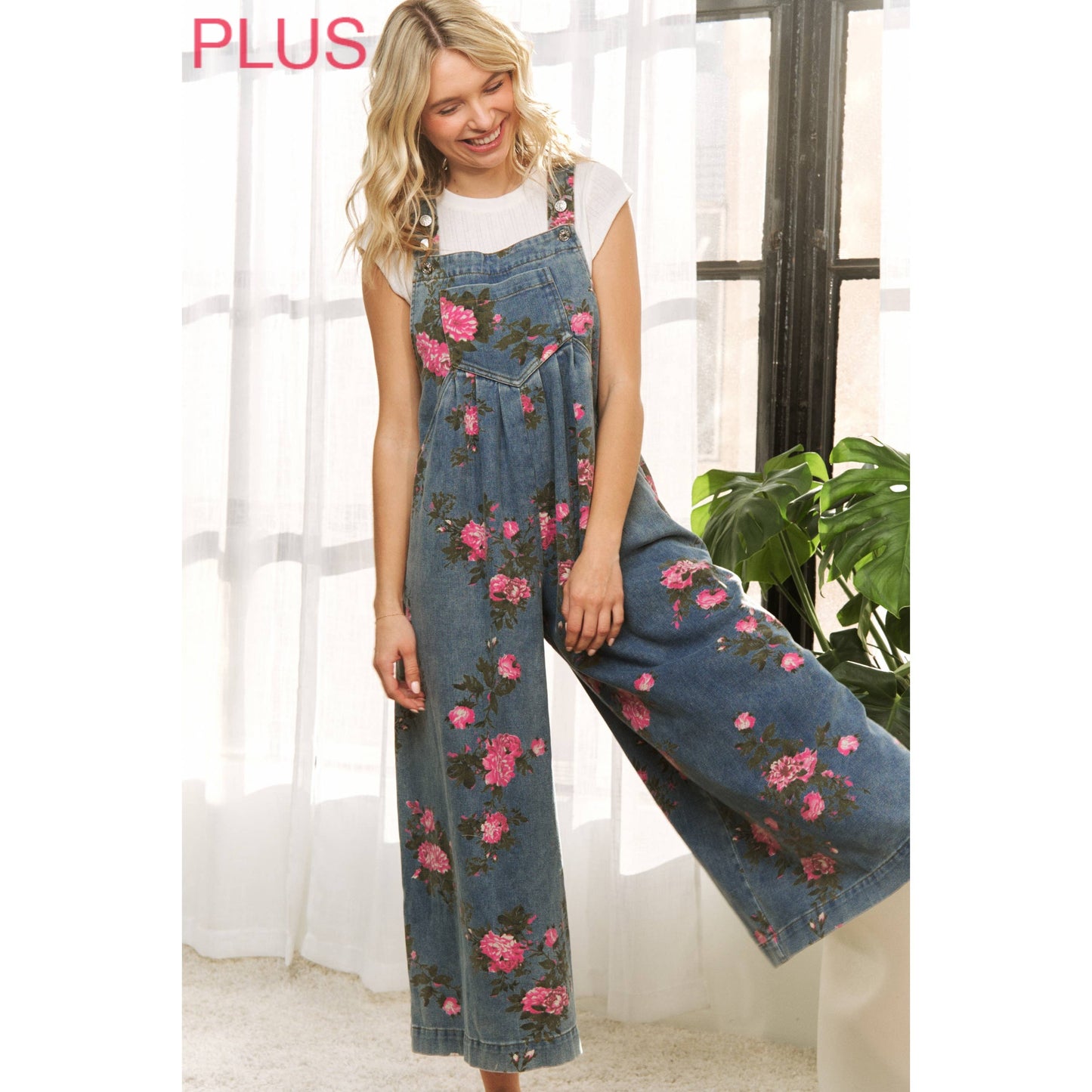 Sweet Generis - VINTAGE FLORAL PRINT COTTON TWILL OVERALL ROMPER