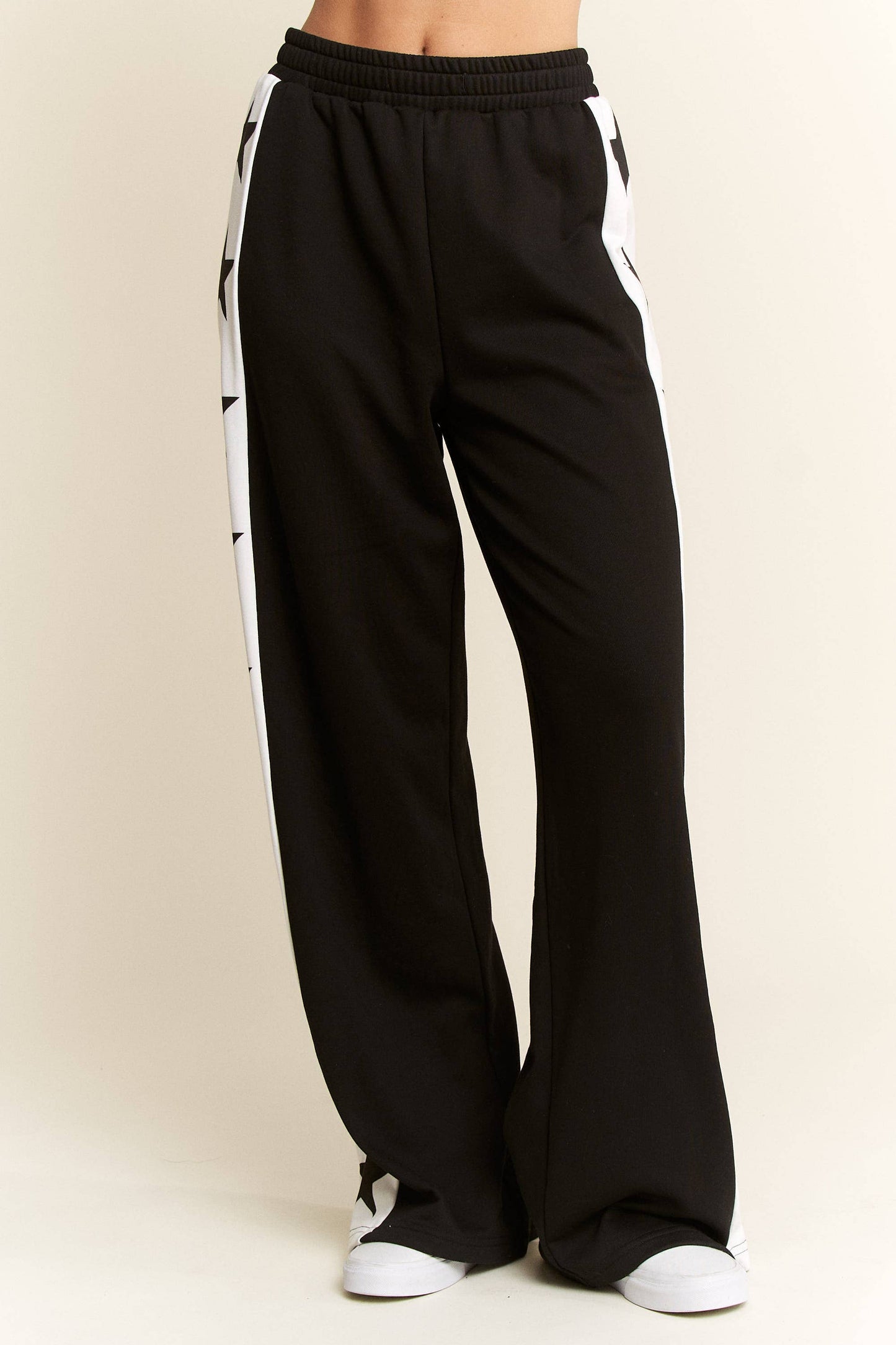 JADE BY JANE -STAR STRIPED SWEATPANTS