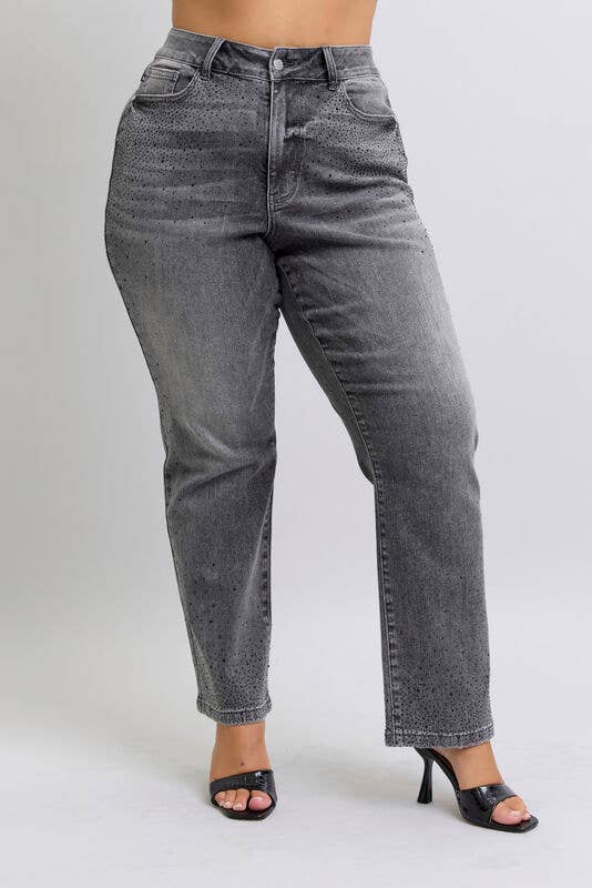 Judy Blue Jeans - HW Rhinestone Straight