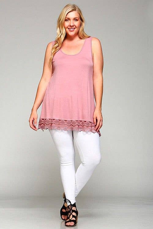 Indigo Blue Lace Extender Tunic Top