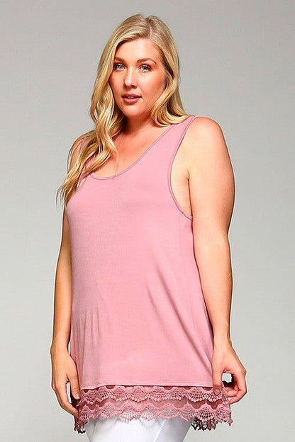 Indigo Blue Lace Extender Tunic Top