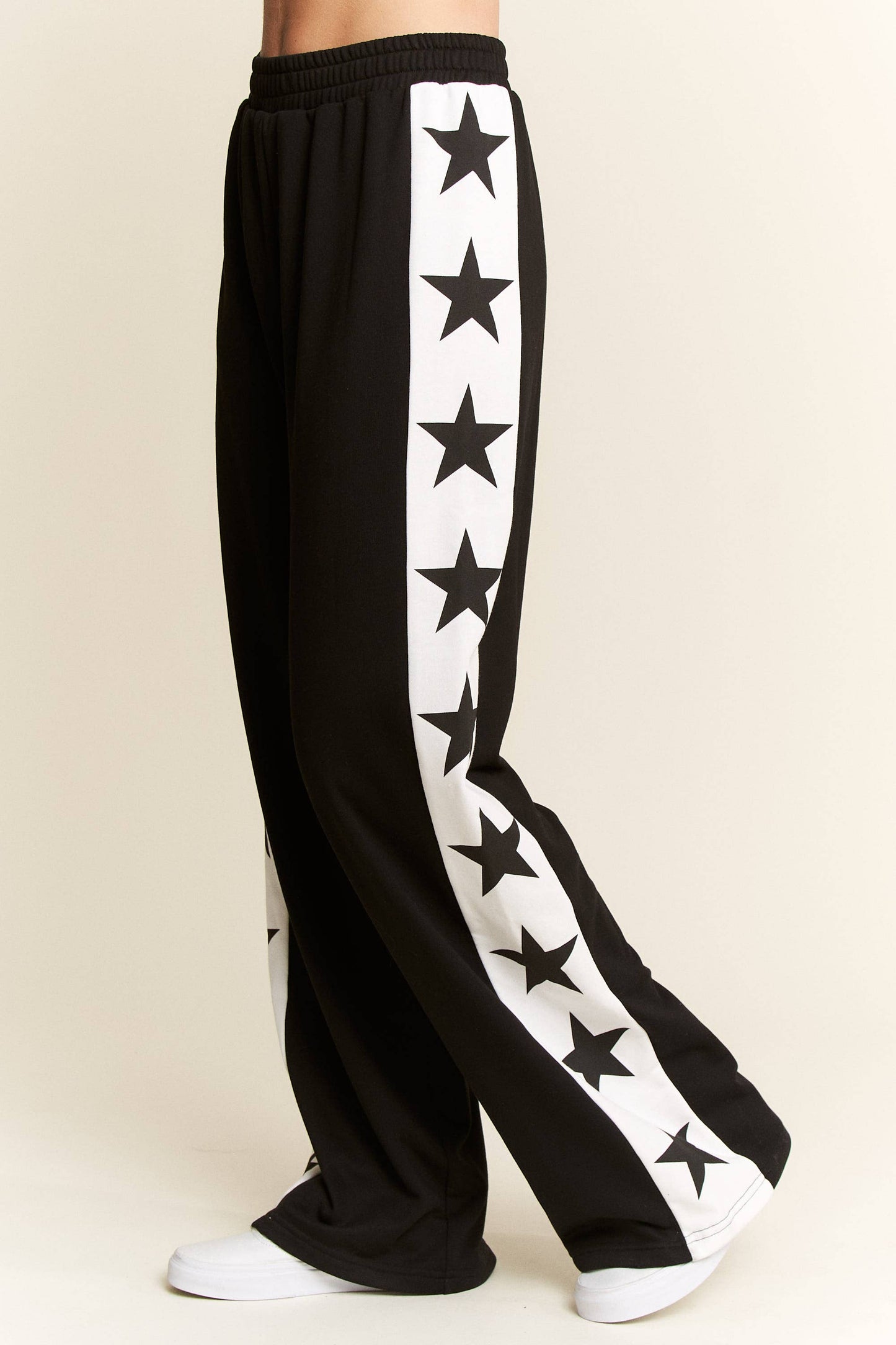 JADE BY JANE -STAR STRIPED SWEATPANTS
