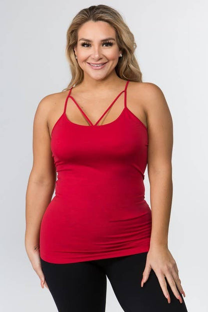 Yelete - Seamless Strappy Detail Cami Top