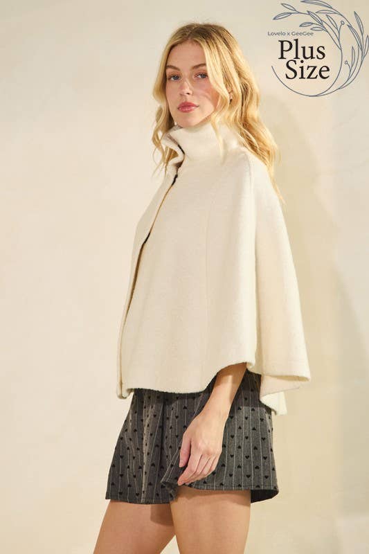 Black Short Cape Coat