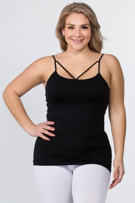 Yelete - Seamless Strappy Detail Cami Top
