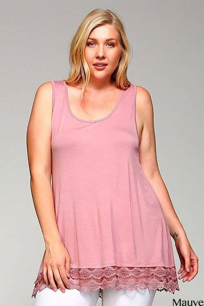 Indigo Blue Lace Extender Tunic Top