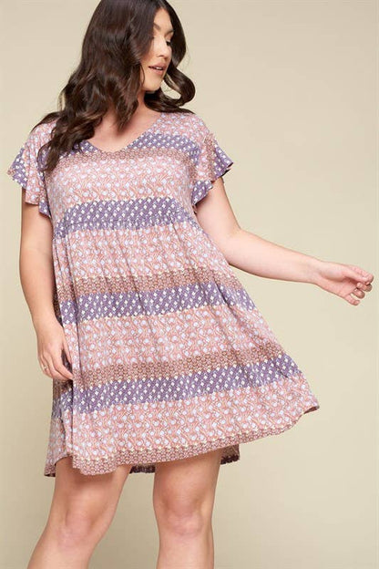 Pink Floral Babydoll Dress