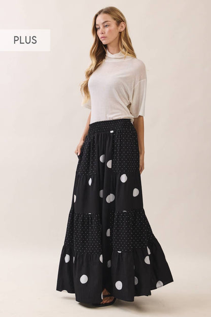 Oddi -Polka Dot Tiered Palazzo Pants
