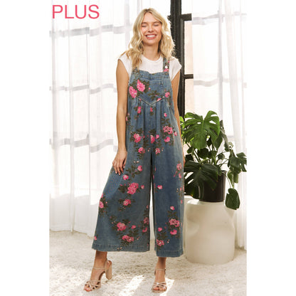 Sweet Generis - VINTAGE FLORAL PRINT COTTON TWILL OVERALL ROMPER