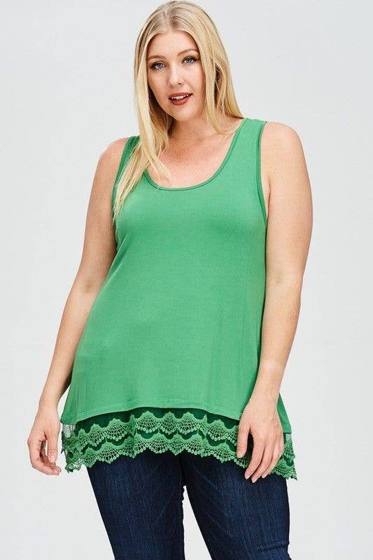 Indigo Blue Lace Extender Tunic Top