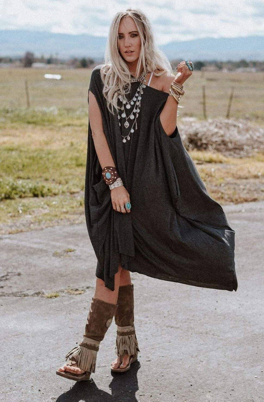 Three Bird Nest - The Wren Tunic - Charcoal