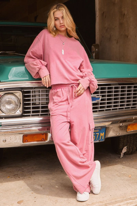 Curvy Washed Berry Oddi Lounge Set