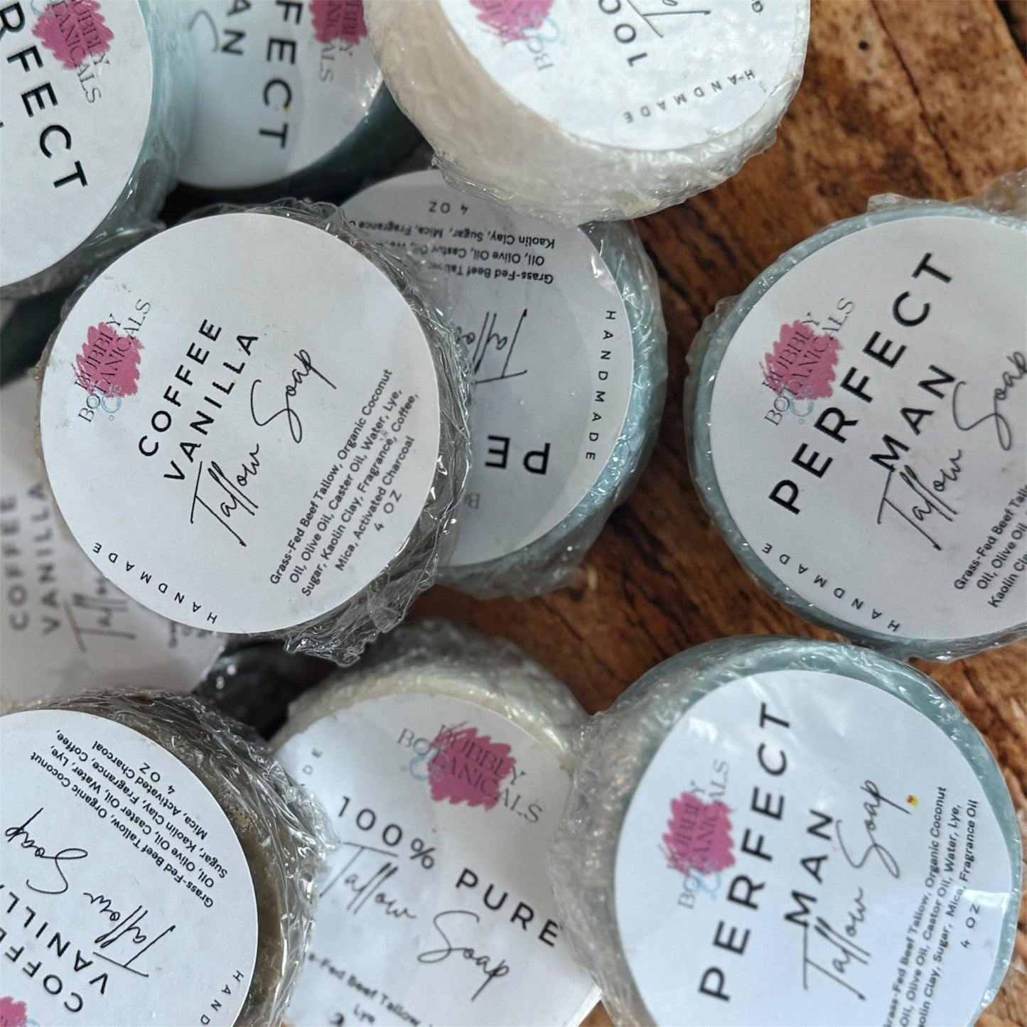 Bubbly Botanicals - Mini Tallow Soap Gift Set (3 Pack) –Natural Handmade Soaps for Gifting