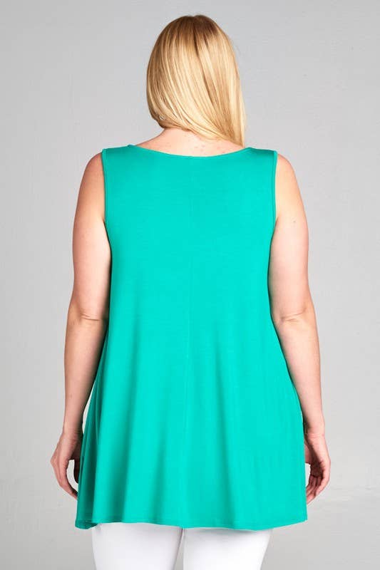 Kelly Green Jersey Tunic Top