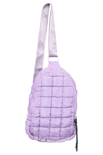 Katydid - Light Purple Quilted Sling Crossbody Bag