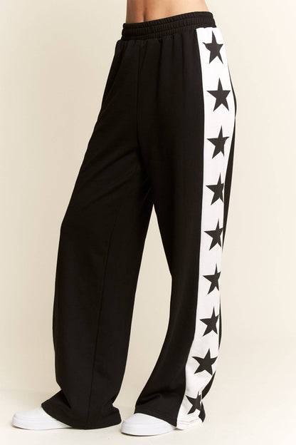 JADE BY JANE -STAR STRIPED SWEATPANTS
