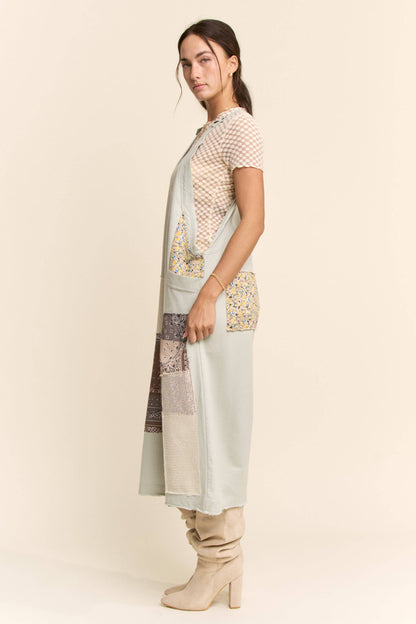 Davi & Dani -COTTON PATCHWORK JUMPSUIT ADJUSTABLE STRAP