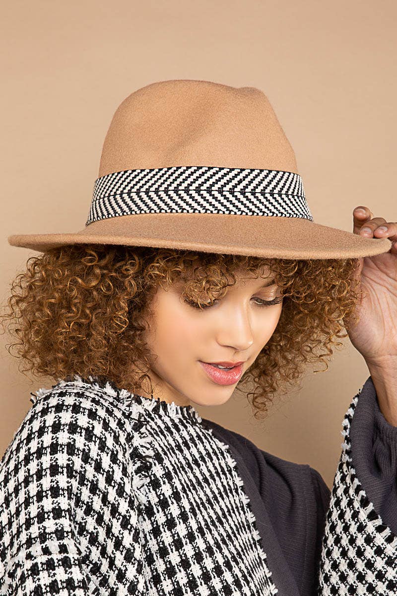 POL Double Diagonal Line Fedora