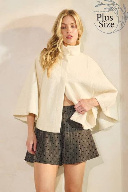 Black Short Cape Coat