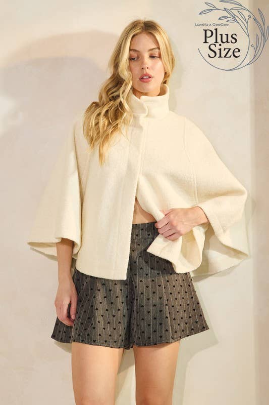 Black Short Cape Coat